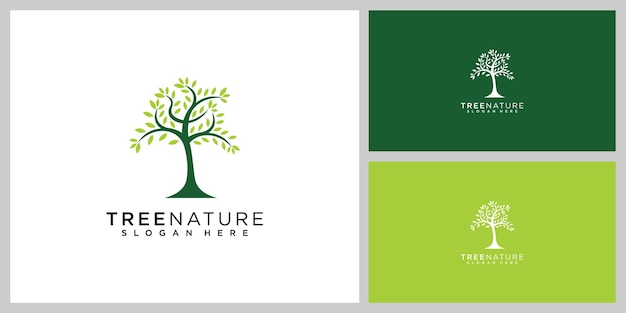 Plantilla vectorial de diseño de logotipo de árbol