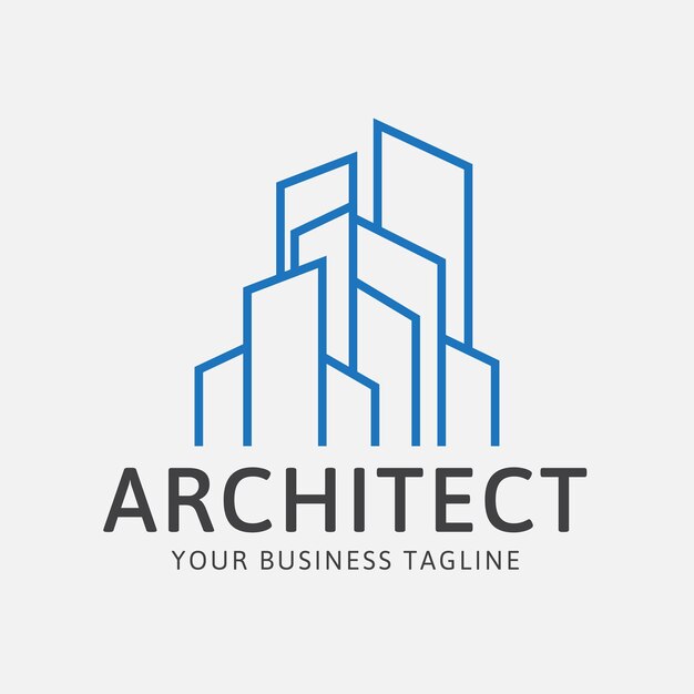 plantilla vectorial de diseño de logotipo del arquitecto