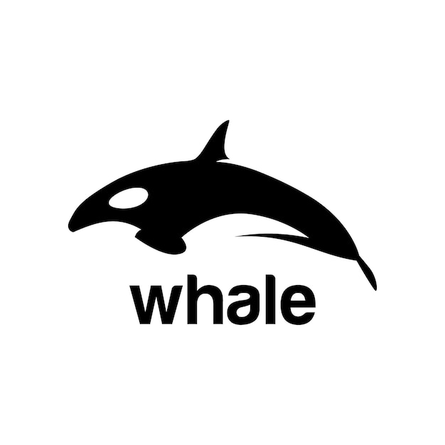 Plantilla vectorial de diseño de logotipo de ballena