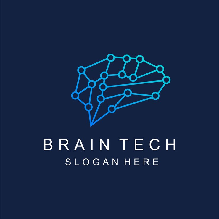 Vector plantilla vectorial de diseño de logotipo de brain tech