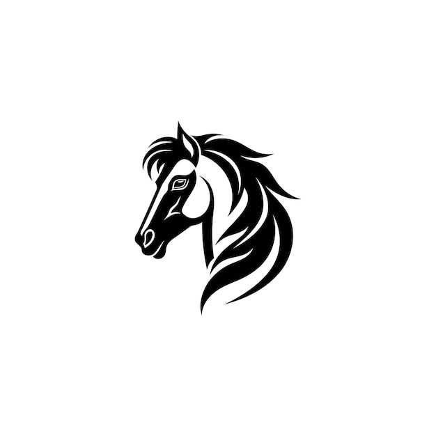 plantilla vectorial de diseño de logotipo de caballo