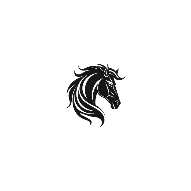 plantilla vectorial de diseño de logotipo de caballo