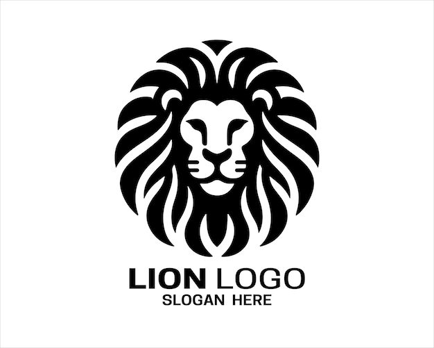 plantilla vectorial de diseño de logotipo de cabeza de león