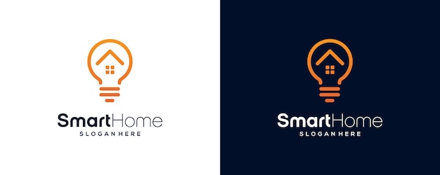 plantilla vectorial de diseño de logotipo de casa inteligente creativa