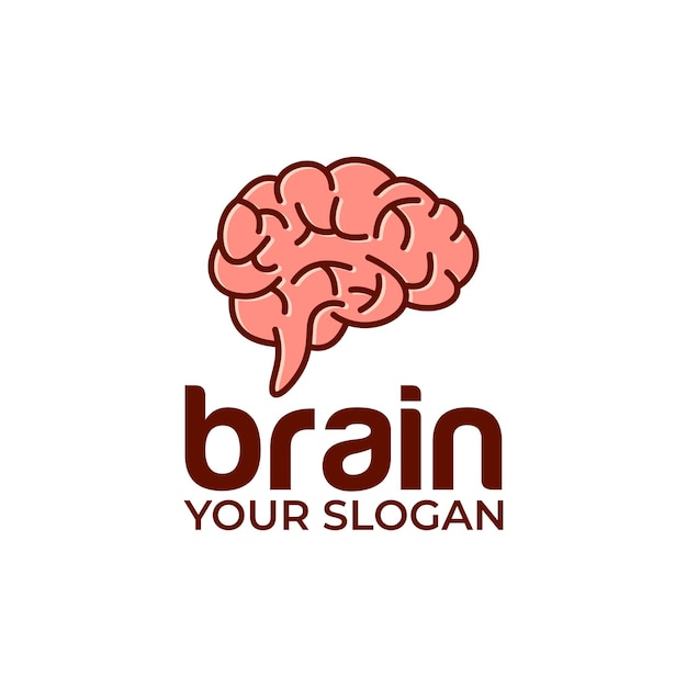 plantilla vectorial de diseño de logotipo del cerebro