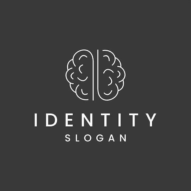 plantilla vectorial de diseño de logotipo del cerebro