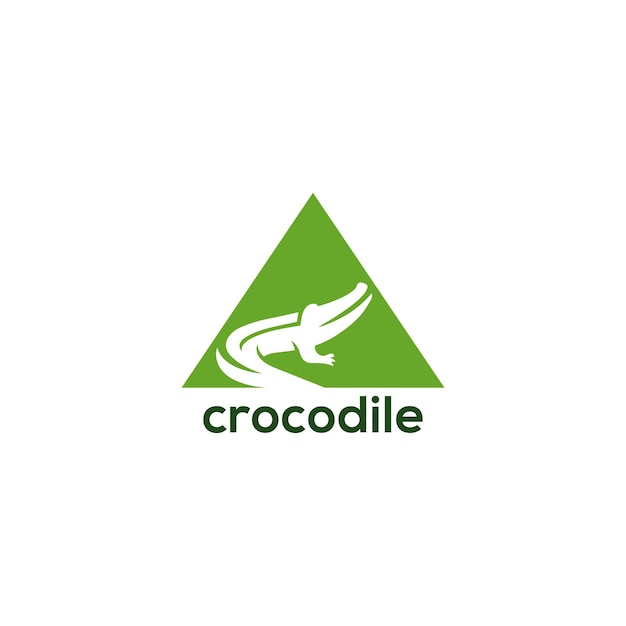 Plantilla vectorial de diseño del logotipo de cocodrilo