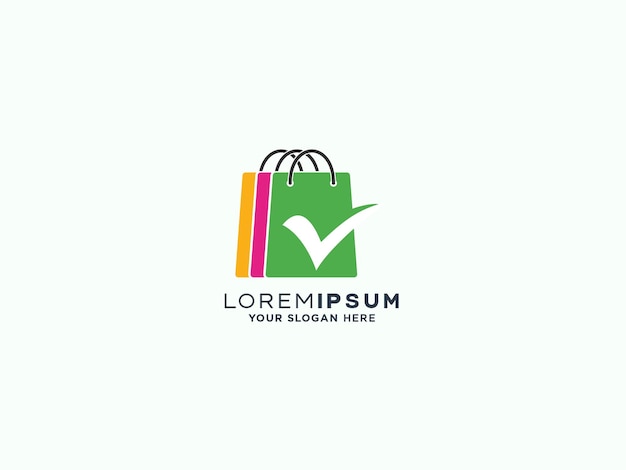 plantilla vectorial de diseño de logotipo de compras