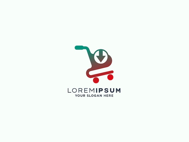 plantilla vectorial de diseño de logotipo de compras