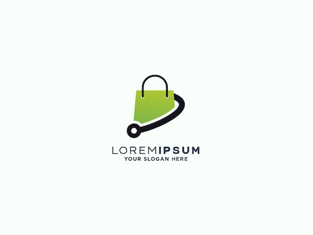 plantilla vectorial de diseño de logotipo de compras