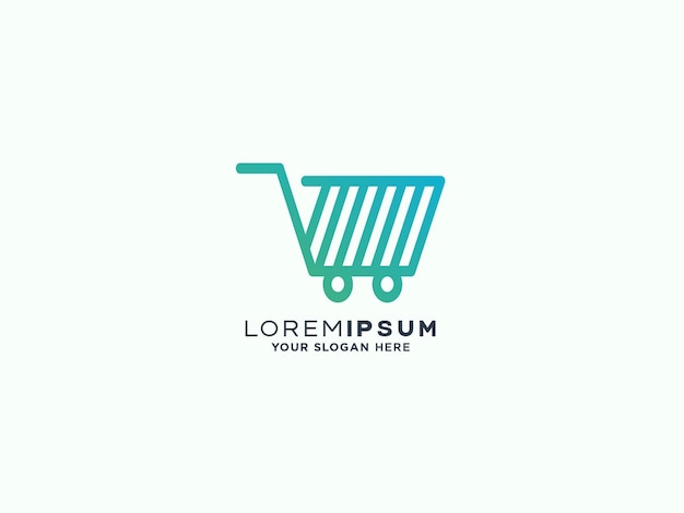plantilla vectorial de diseño de logotipo de compras