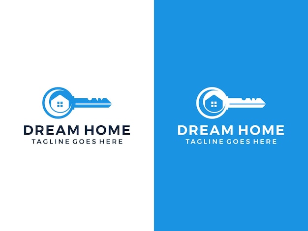 Vector la plantilla vectorial del diseño del logotipo de dream home real estate.