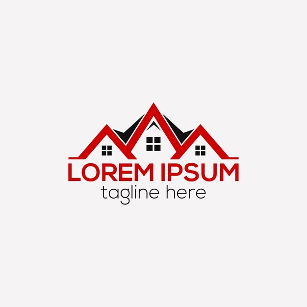 plantilla vectorial de diseño de logotipo de edificios inmobiliarios