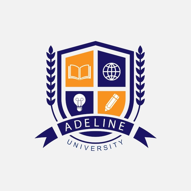 plantilla vectorial de diseño del logotipo de la educación universitaria