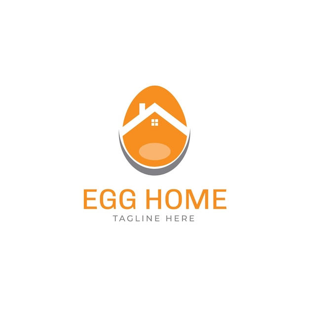 Plantilla vectorial de diseño de logotipo de Egg Home