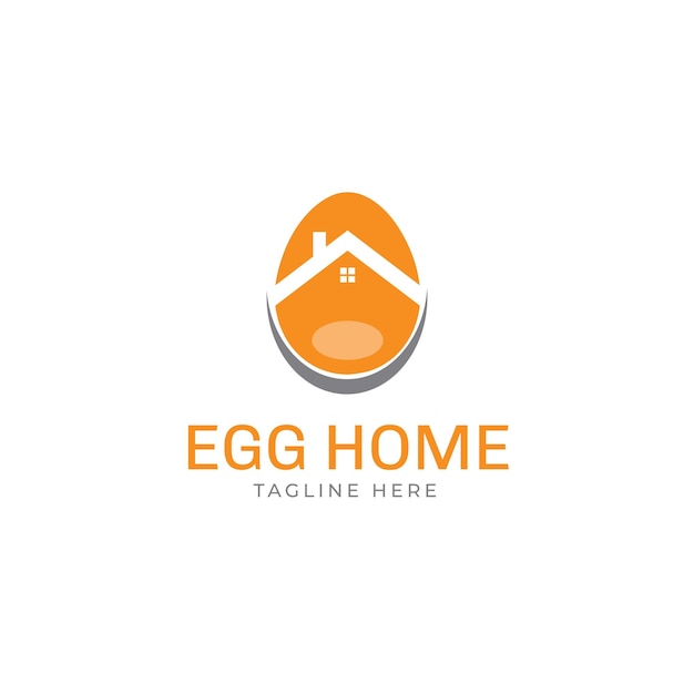 Plantilla vectorial de diseño de logotipo de egg home