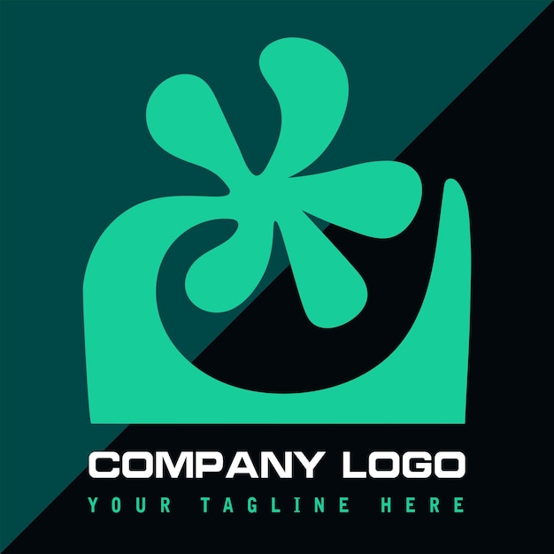 plantilla vectorial de diseño de logotipo de empresa única con icono simbólico