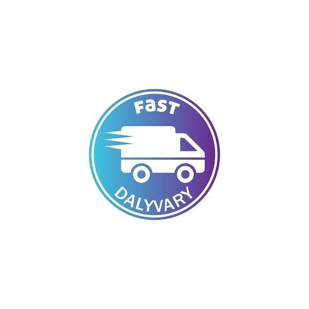 plantilla vectorial de diseño de logotipo de entrega