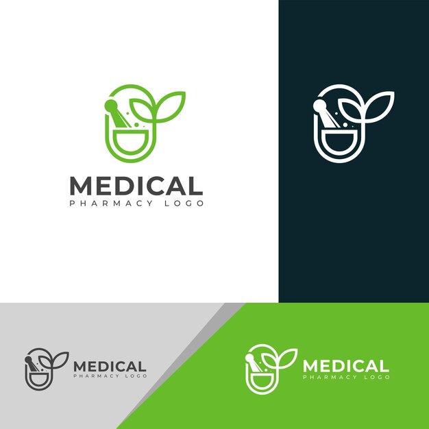 plantilla vectorial de diseño de logotipo de farmacia médica creativa
