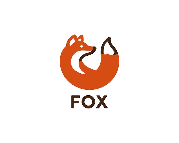 plantilla vectorial de diseño del logotipo de Fox