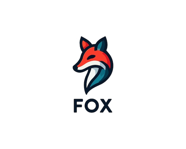 plantilla vectorial de diseño del logotipo de Fox