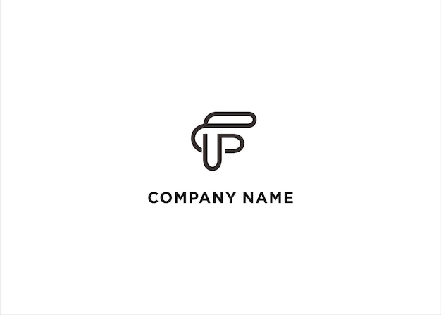 plantilla vectorial de diseño del logotipo de FP