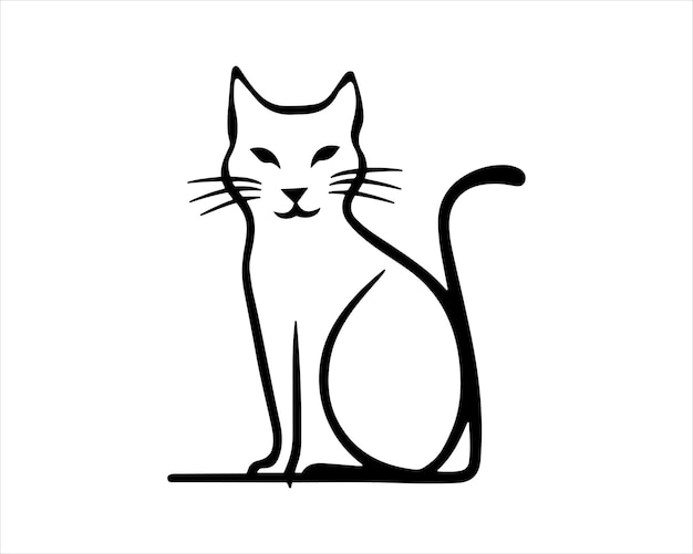 plantilla vectorial de diseño del logotipo de gato