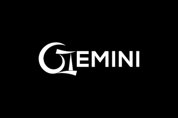 Plantilla vectorial de diseño del logotipo gemini