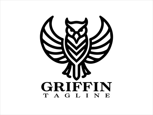 plantilla vectorial de diseño de logotipo de Griffin
