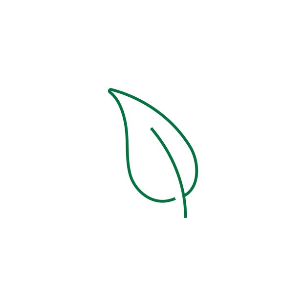 Plantilla vectorial de diseño de logotipo de hoja ecológica Icono vectorial ecológico
