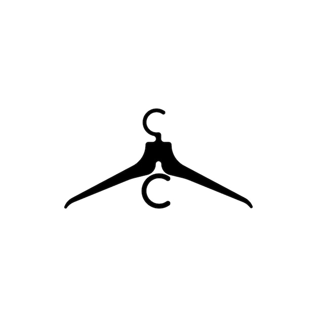 Plantilla vectorial de diseño de logotipo de icono de percha