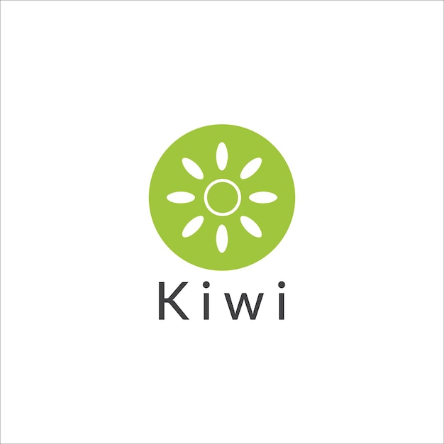 plantilla vectorial de diseño de logotipo de kiwi
