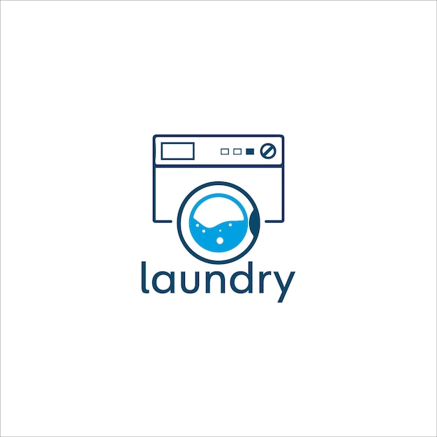 plantilla vectorial de diseño de logotipo de lavandería