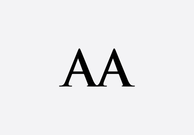 plantilla vectorial de diseño de logotipo de letra AA Diseño de logotipo abstracto de letra AA