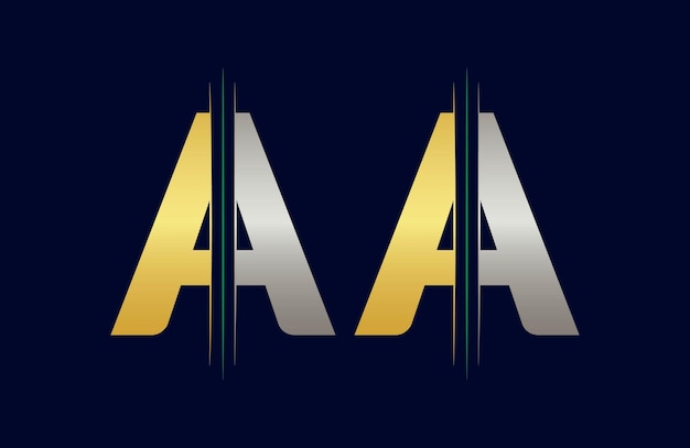 plantilla vectorial de diseño del logotipo de la letra AA