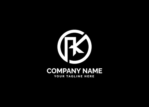 La plantilla vectorial de diseño del logotipo de la letra AK Alfabetos Letras Logo Monograma AK Círculo Diseño del logotipo