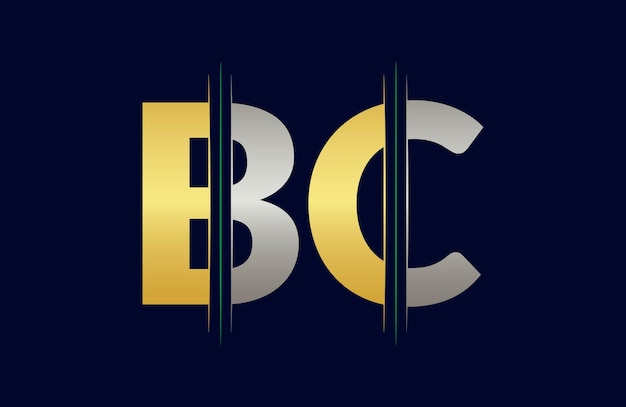 Plantilla vectorial de diseño del logotipo de la letra BC