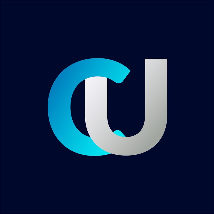 Vector plantilla vectorial de diseño del logotipo de la letra cu
