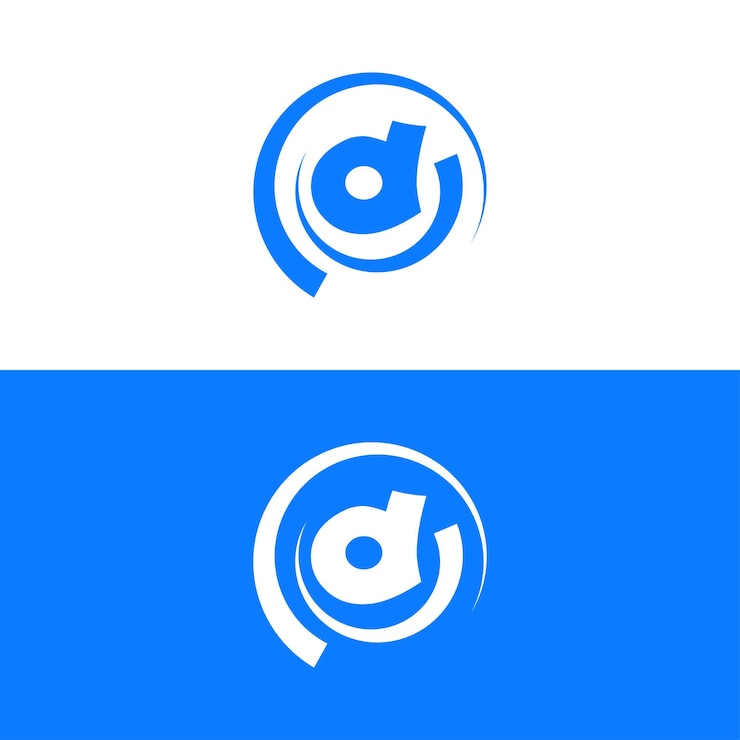 Vector plantilla vectorial de diseño de logotipo de letra d inicial minimalista moderna