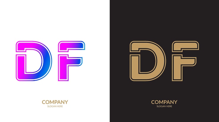 Vector plantilla vectorial de diseño del logotipo de la letra df