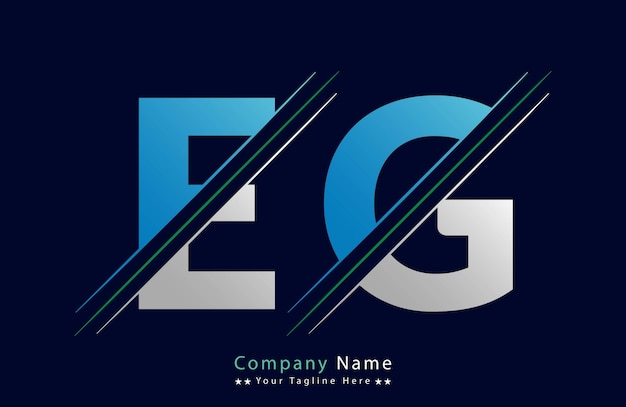 plantilla vectorial de diseño del logotipo de la letra EG