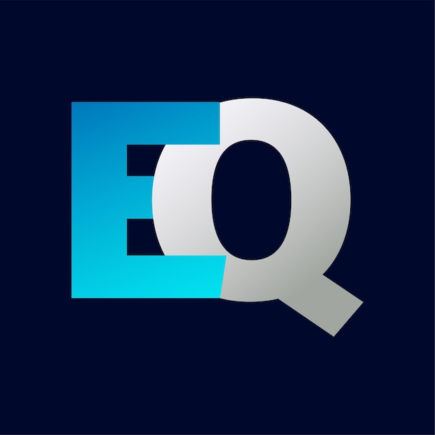 plantilla vectorial de diseño del logotipo de la letra EQ