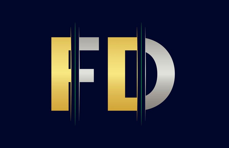 Vector plantilla vectorial de diseño del logotipo de la letra fd