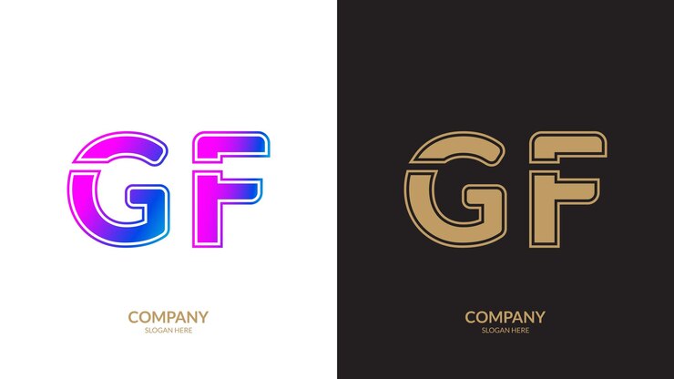 Vector plantilla vectorial de diseño del logotipo de la letra gf