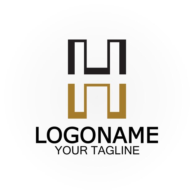 plantilla vectorial de diseño del logotipo de la letra H inicial