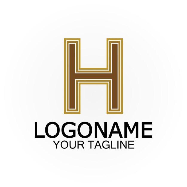 plantilla vectorial de diseño del logotipo de la letra H inicial