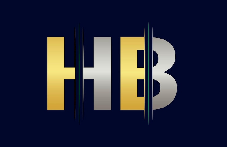 Vector plantilla vectorial de diseño del logotipo de la letra hb