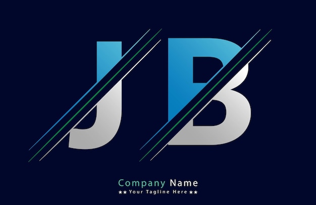 Vector plantilla vectorial de diseño del logotipo de la letra jb