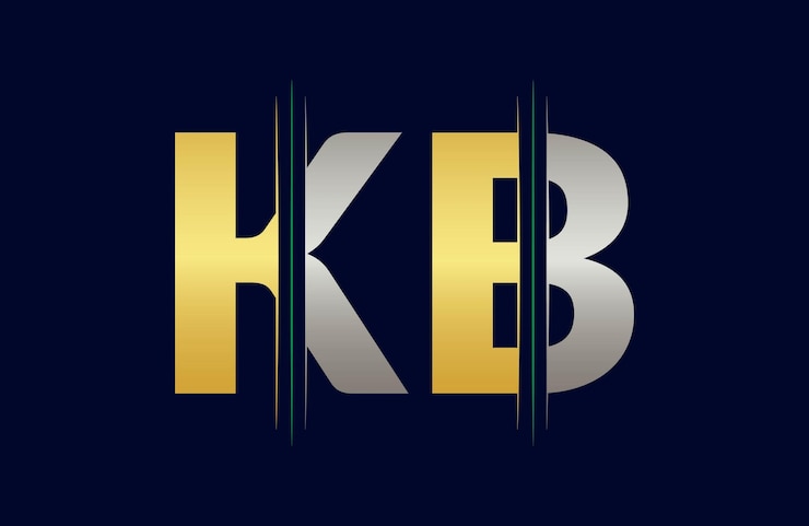 Vector plantilla vectorial de diseño del logotipo de la letra kb
