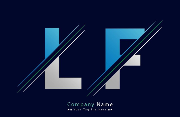Vector plantilla vectorial de diseño del logotipo de la letra lf